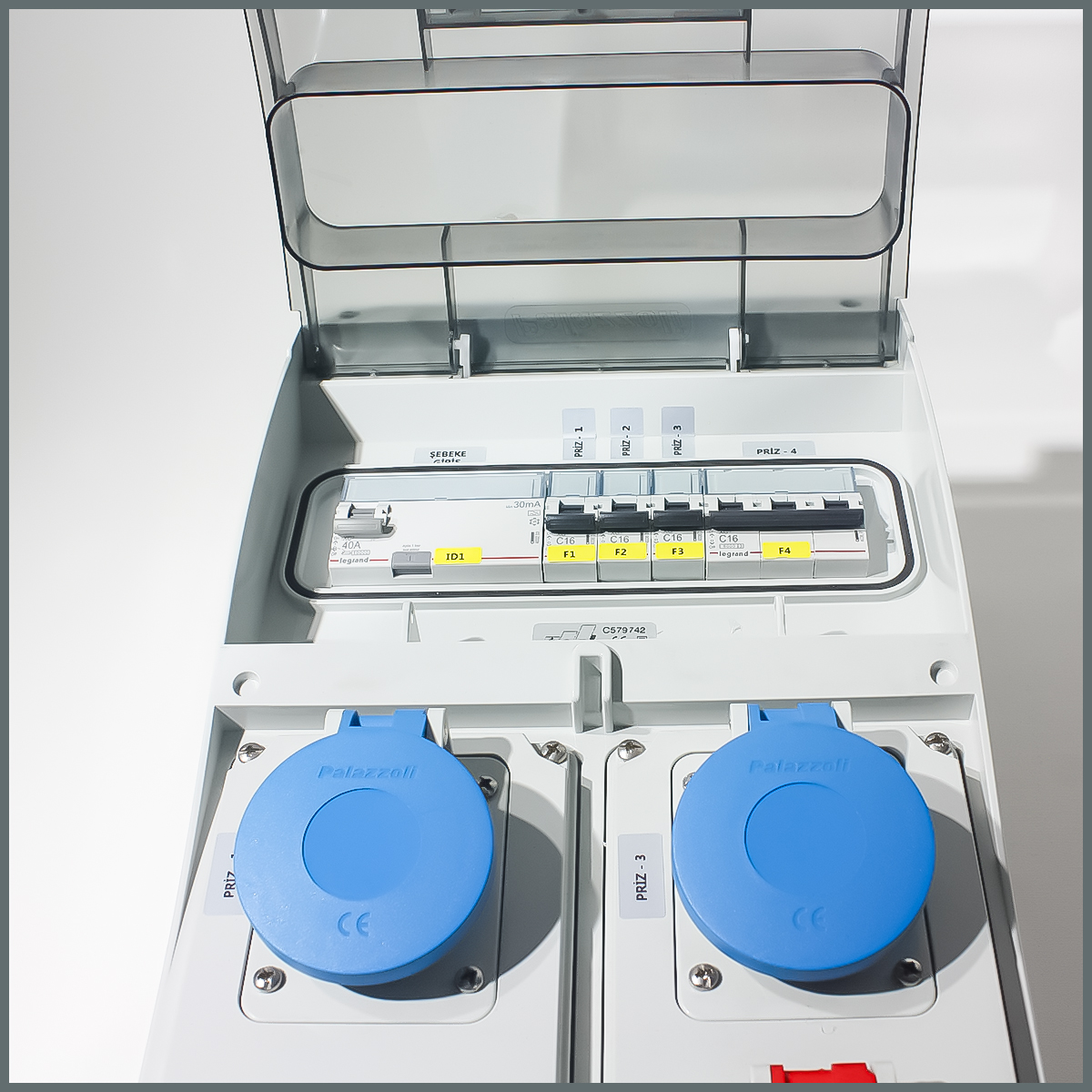 IP44 Kombinasyon Panosu  3ad. 3x16A, 1ad. 5x16A