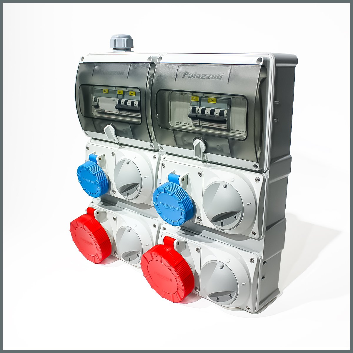 IP55 Kombinasyon Panosu 2ad. 3x16A, 2ad. 5x32A Klitli Priz