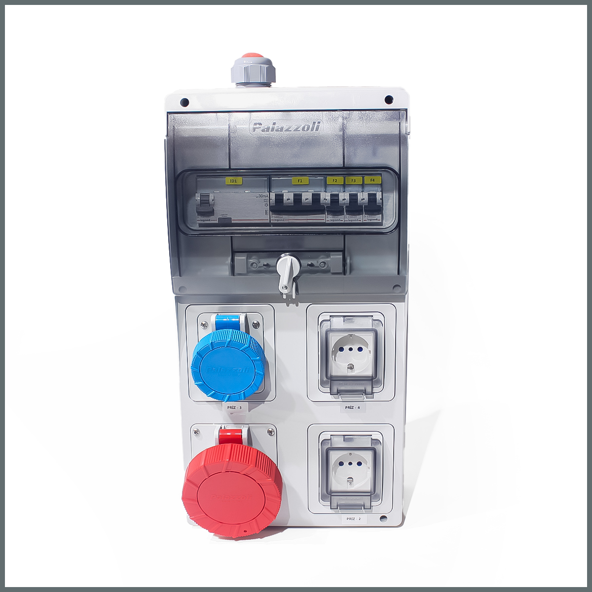 IP66 Kombinasyon Panosu  1 ad 3x16A, 1 ad 5x32A, 2 ad Schuko Priz