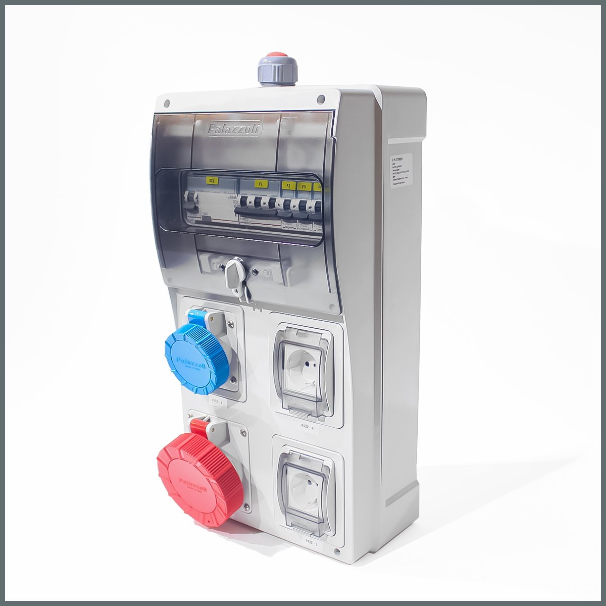 IP66 Kombinasyon Panosu  1 ad 3x16A, 1 ad 5x32A, 2 ad Schuko Priz