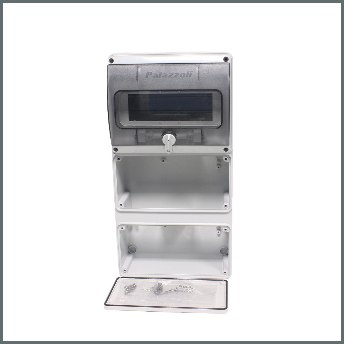 Kombinasyon PanolarıPalazzoli Prima Dağıtım Panosu (IP55) 9 Modül 2 Priz için / Şeffaf Pencereli