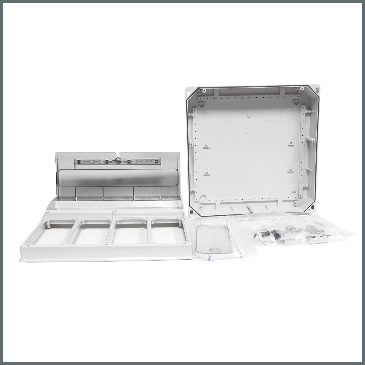 Kombinasyon PanolarıPalazzoli TopTER Dağıtım Panosu (IP66) 22 Modül 4 Kilitli Priz için / Şeffaf Penc. (Dikey)