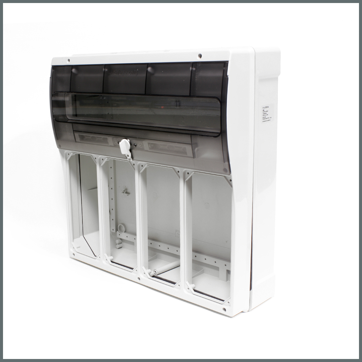 Kombinasyon PanolarıPalazzoli TopTER Dağıtım Panosu (IP66) 22 Modül 4 Kilitli Priz için / Şeffaf Penc. (Dikey)