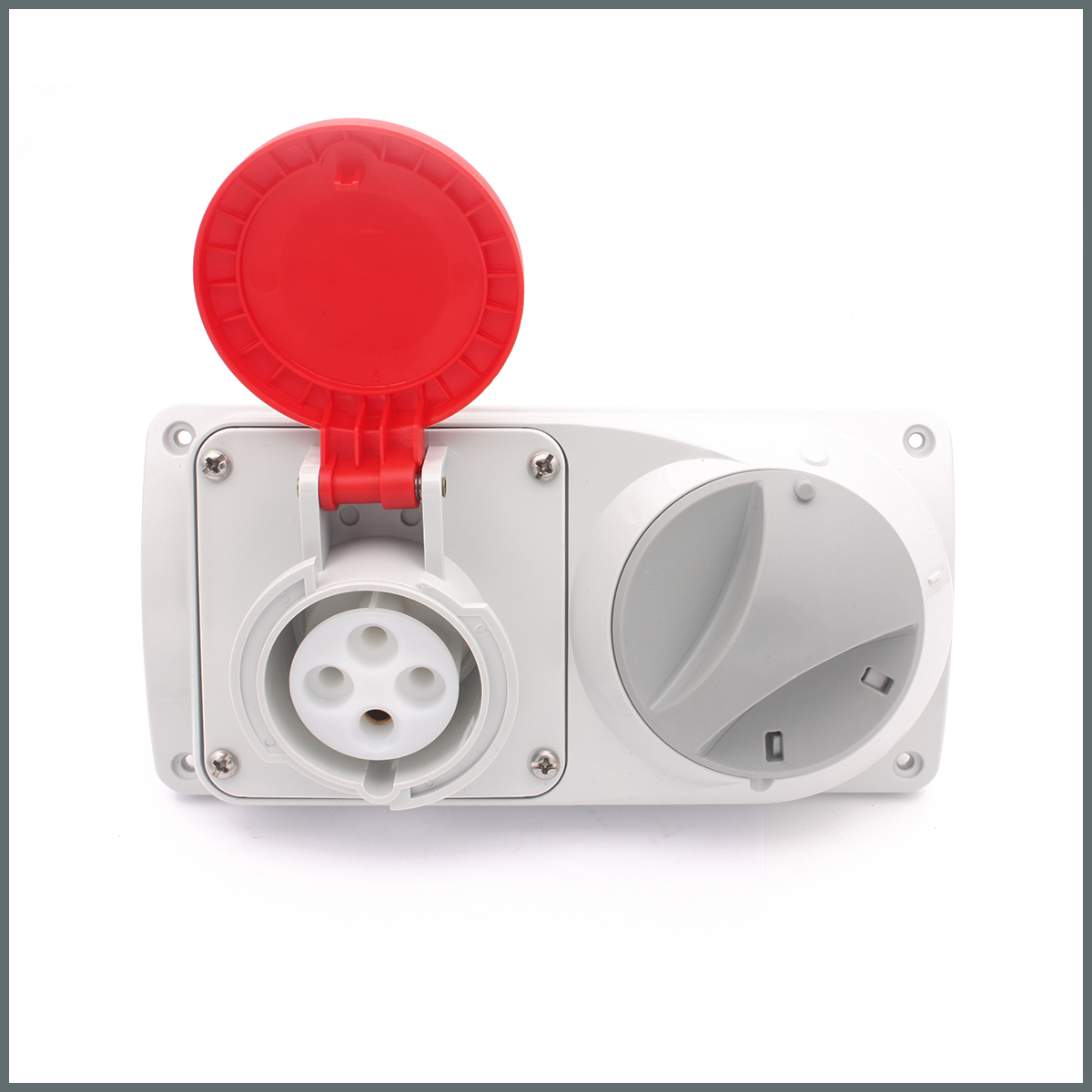 Konum GöstergeleriPalazzoli Prima Serisi Anahtarlı Priz 16A (IP44) 400V (Yatay) 3P+T h:6