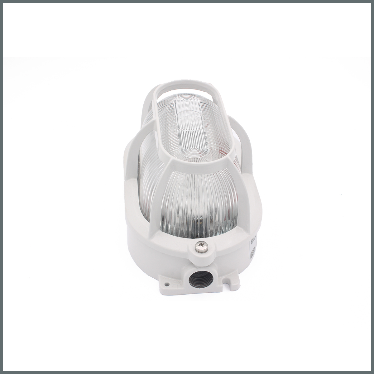 Konum GöstergeleriRINO Serisi 60W Oval Arm. IP65 Al. Kafesli Al. Gövde / Cam Dif. / 199x112mm / 1 Giriş