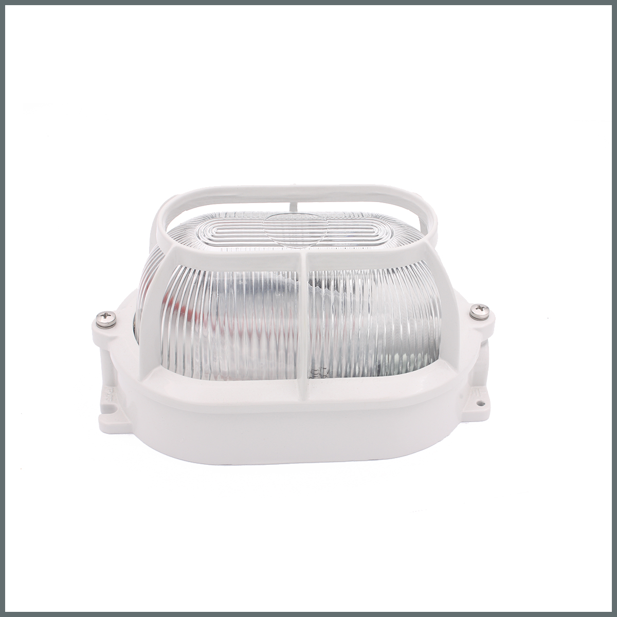 Konum GöstergeleriRINO Serisi 60W Oval Arm. IP65 Al. Kafesli Al. Gövde / Cam Dif. / 199x112mm / 1 Giriş