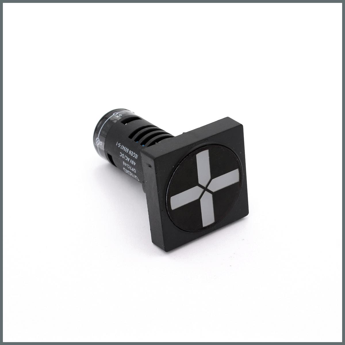 Ledli Konum Göstergesi (Kare)  (Kırmızı/Yeşil) 48VAC/DC Gövde:Siyah