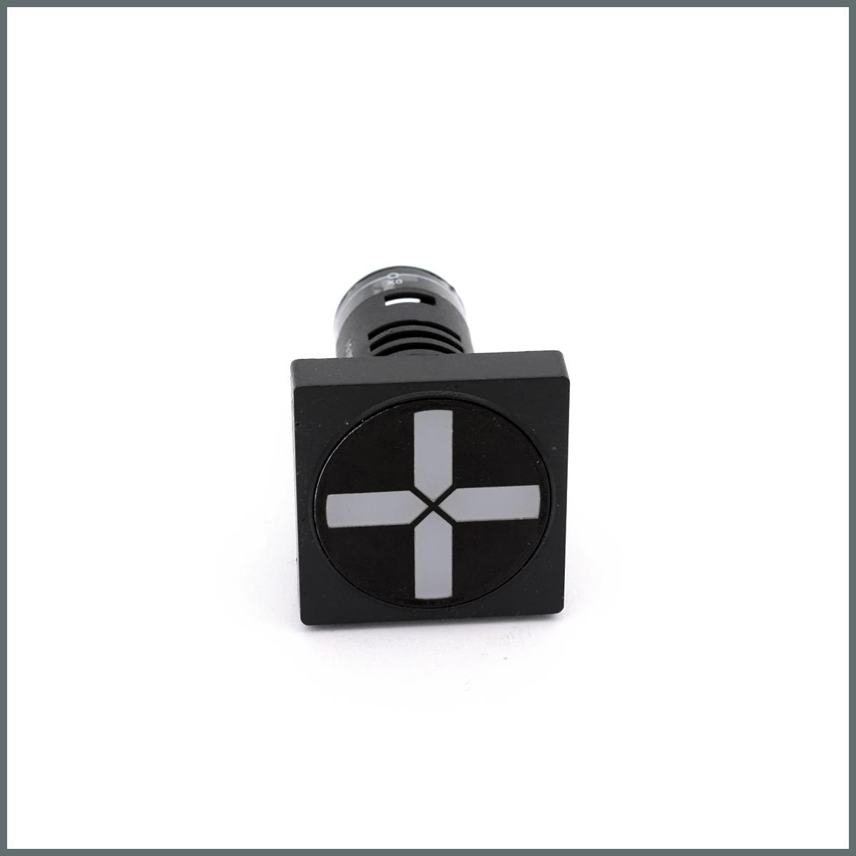 Ledli Konum Göstergesi (Kare)  (Kırmızı/Yeşil) 48VAC/DC Gövde:Siyah