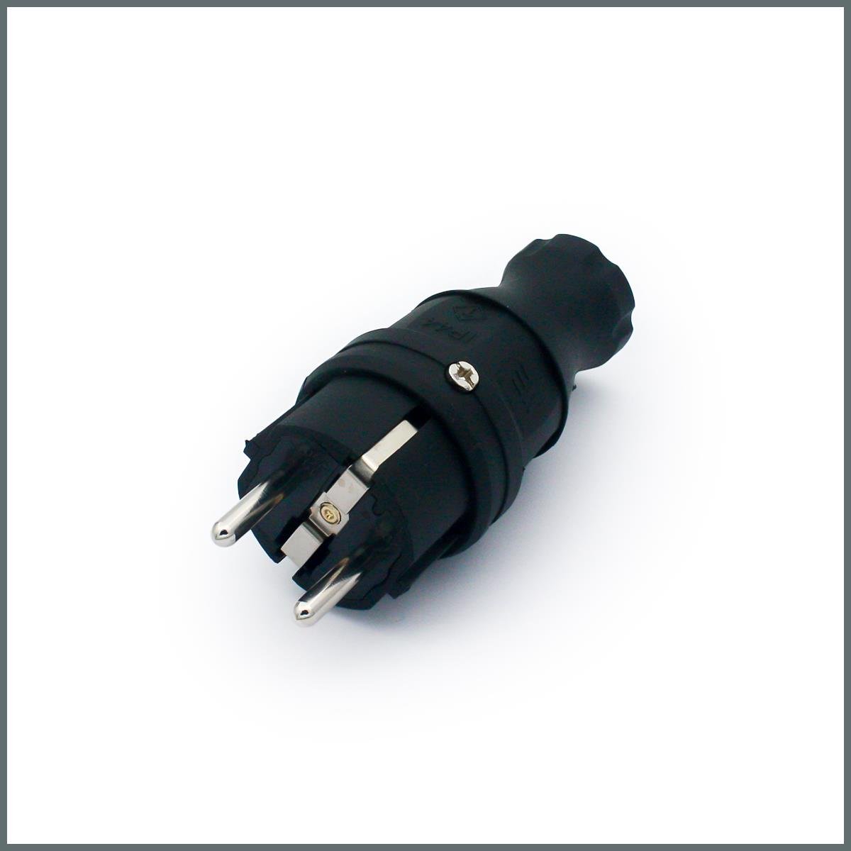 Mete Enerji IP44 Schuko fiş  (Kauçuk )  240V 2P+E 16A