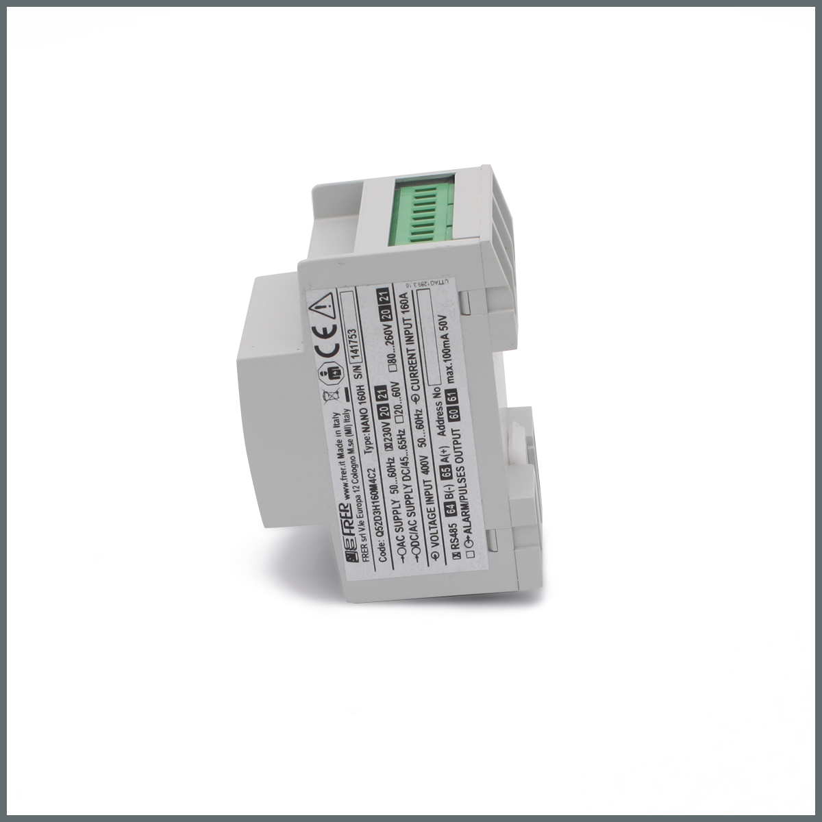 NANO160H Enerji Analizörü Giriş:160A AT dahil, 400V, RS485 Modbus