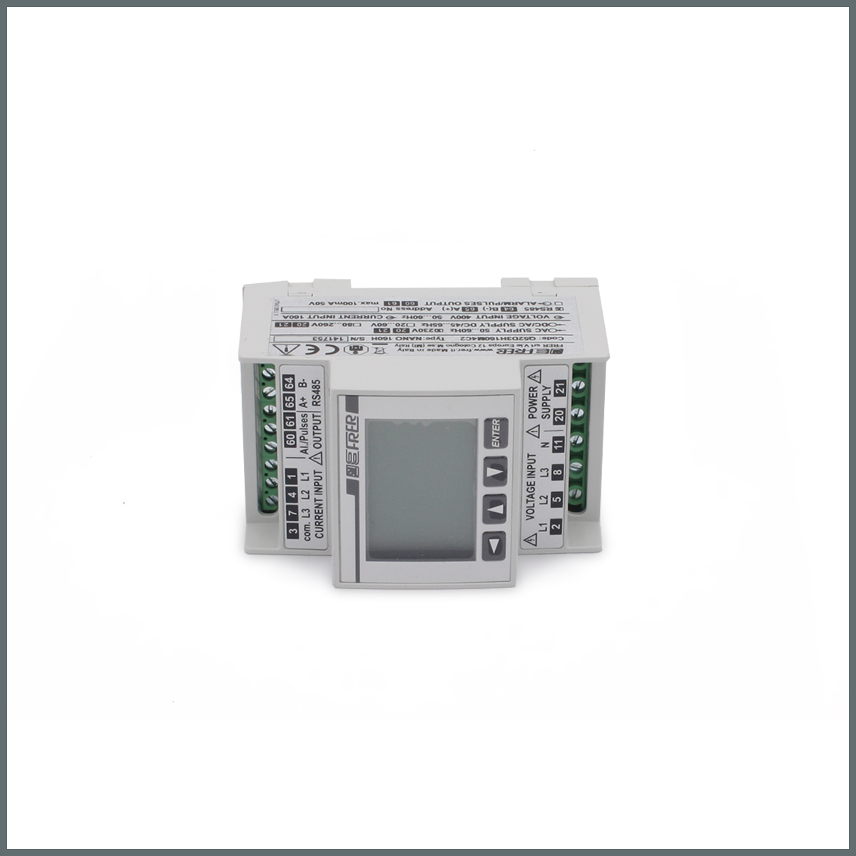 NANO160H Enerji Analizörü Giriş:160A AT dahil, 400V, RS485 Modbus