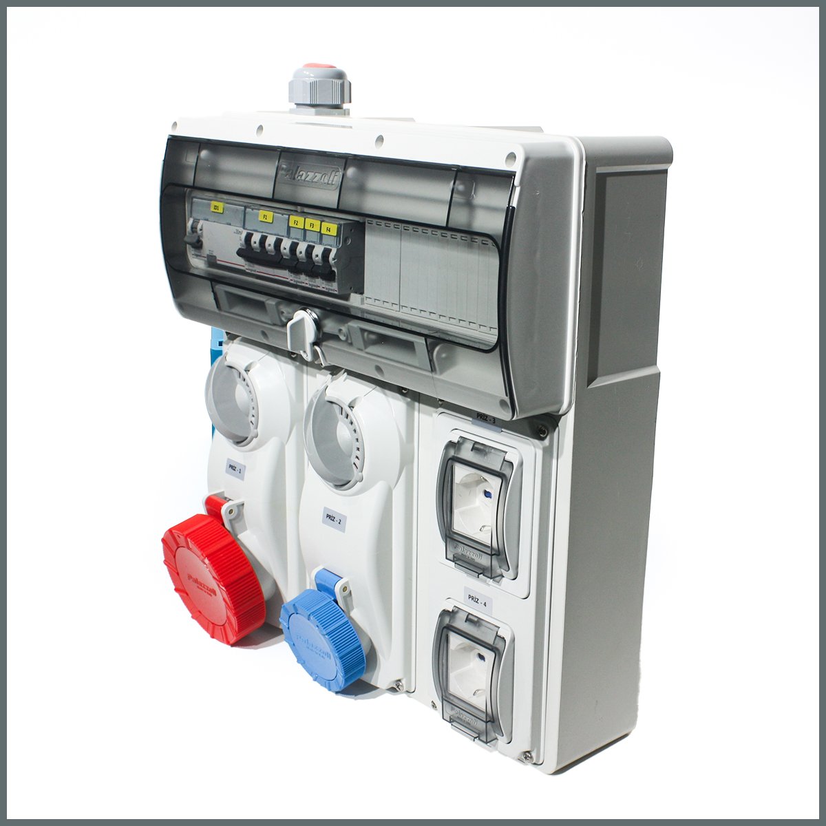 Novsen  IP55 Kombinsayon Panosu 1ad. 5x32A Kilitli Priz 1ad.3x16A Kilitli Priz , 2ad. Schuko Priz