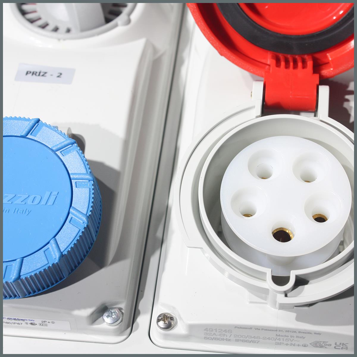 Novsen IP66 Kombinasyon Panosu 2ad. 3x16A, 1ad. 5x32A Kilitli Priz