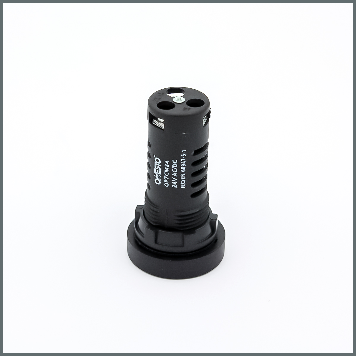 Onesto Ledli MCB Göstergesi (Yuvarlak)  (Siyah) 24VAC/DC