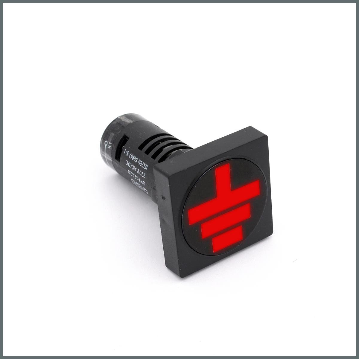 Onesto Ledli Toprak Göstergesi 220VAC/DC (Kare)