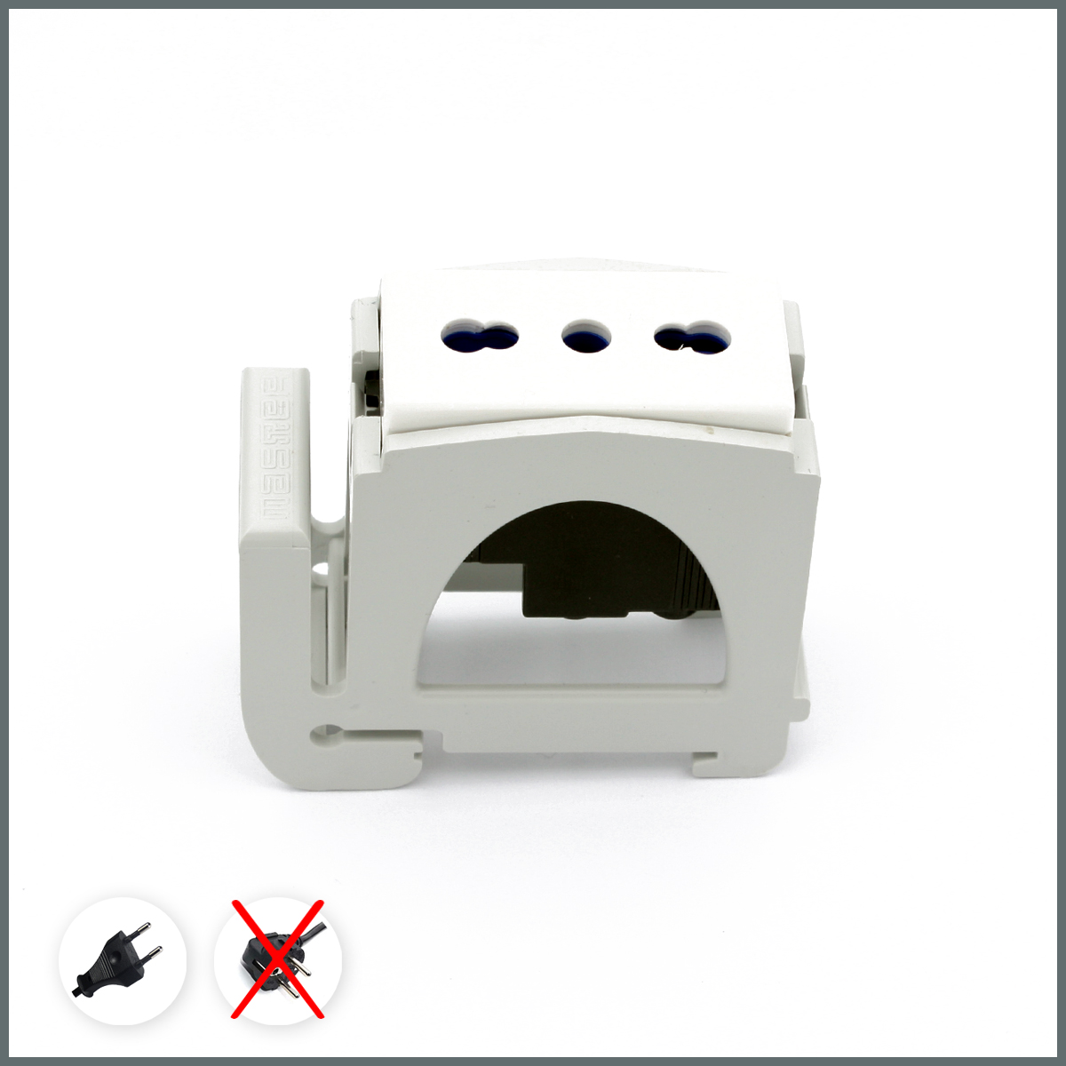 Palazzoli domoTER Serisi ray tipi  Schuko Priz (1 Modül) 10/16A 250V 2P+E 