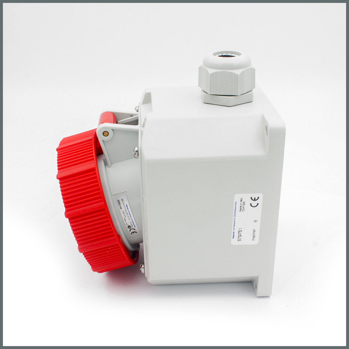 Palazzoli Ensüstriyel Sıva Üstü Priz 32A (IP66/IP67)  400V h:6 3P+N+T