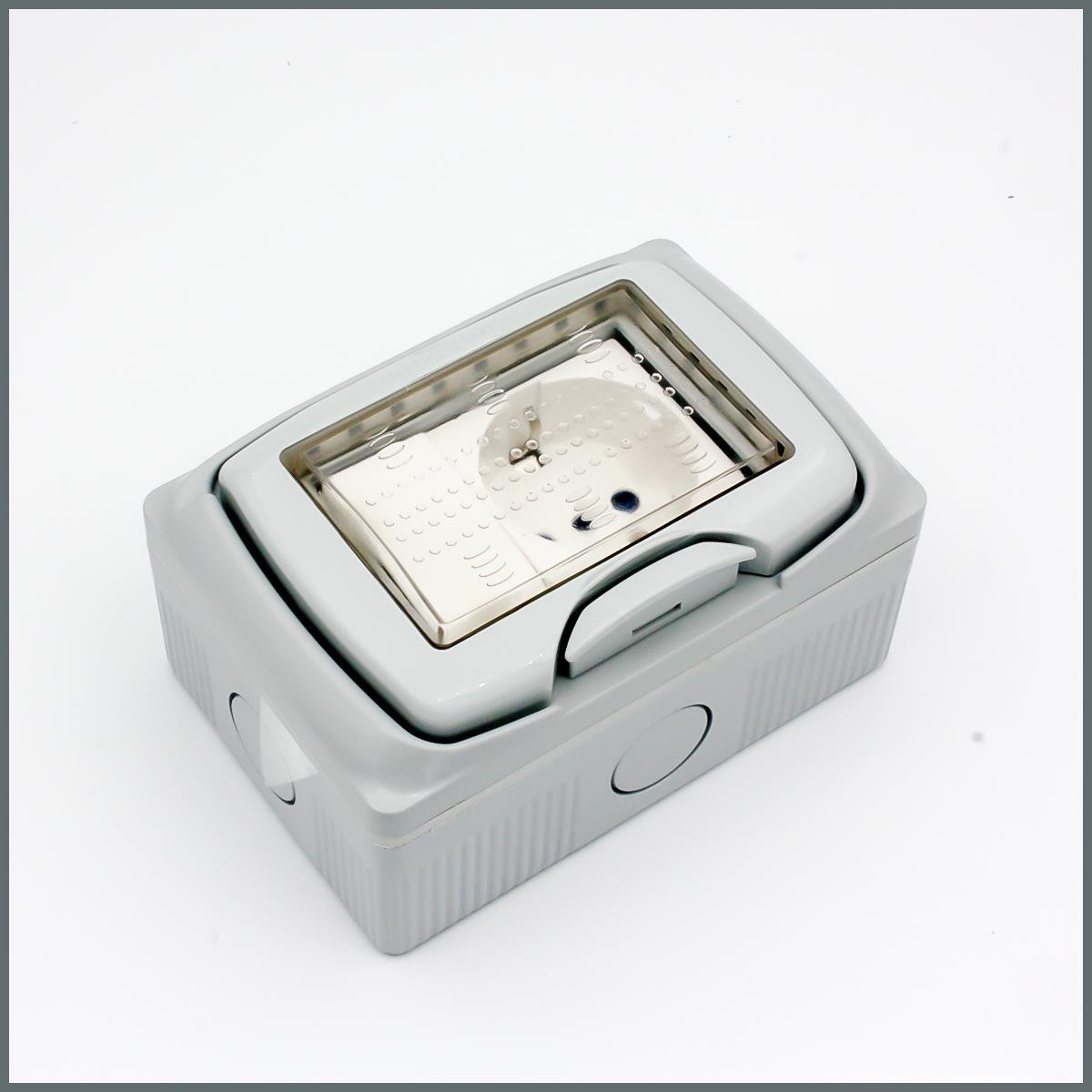 Palazzoli IP55 Su Geçirmez Sıva Üstü Dış ortam Komütatör + T.Priz