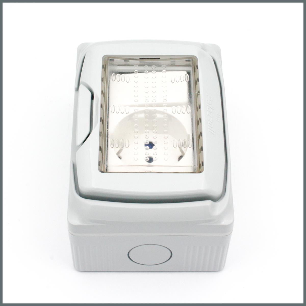 Palazzoli IP55 Su Geçirmez Sıva Üstü Dış ortam Komütatör + T.Priz