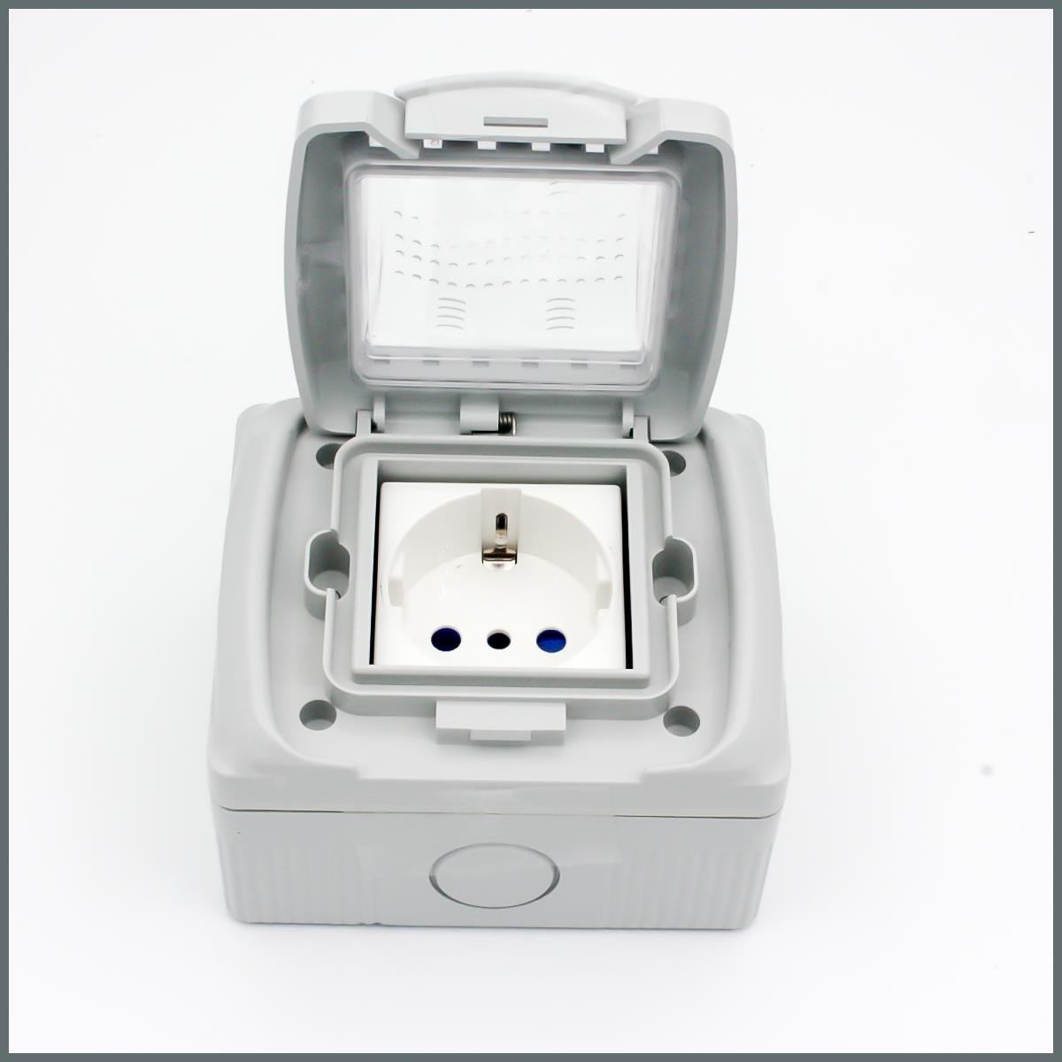 Palazzoli IP55 Su Geçirmez Sıva Üstü Dış ortam topraklı Priz