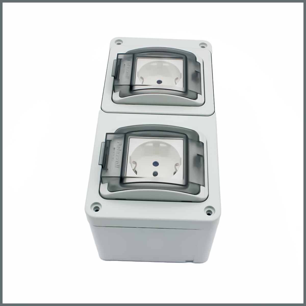 Palazzoli Su Geçirmez IP55 Sıva Üstü 2li Dış Ortam Topraklı Priz