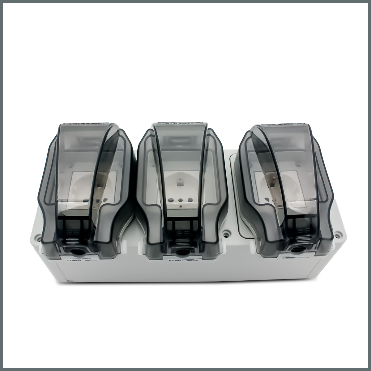 Palazzoli Su Geçirmez IP55 Sıva Üstü 3lü Dış Ortam Topraklı Priz