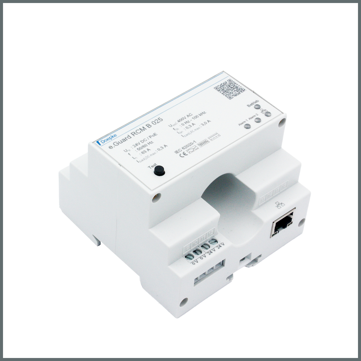 RCM E.Guard Tip B / 0-100kHz 25mm Ø, 63A (DCTR B-X Hz 025-PoE)