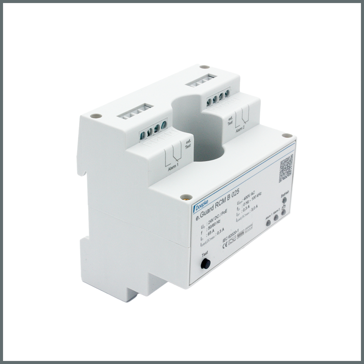 RCM E.Guard Tip B / 0-100kHz 25mm Ø, 63A (DCTR B-X Hz 025-PoE)