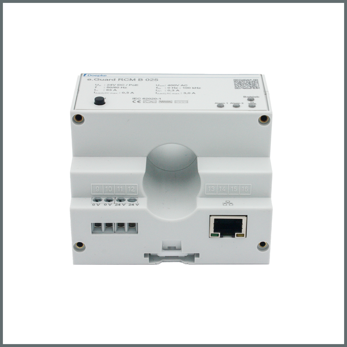 RCM E.Guard Tip B / 0-100kHz 25mm Ø, 63A (DCTR B-X Hz 025-PoE)