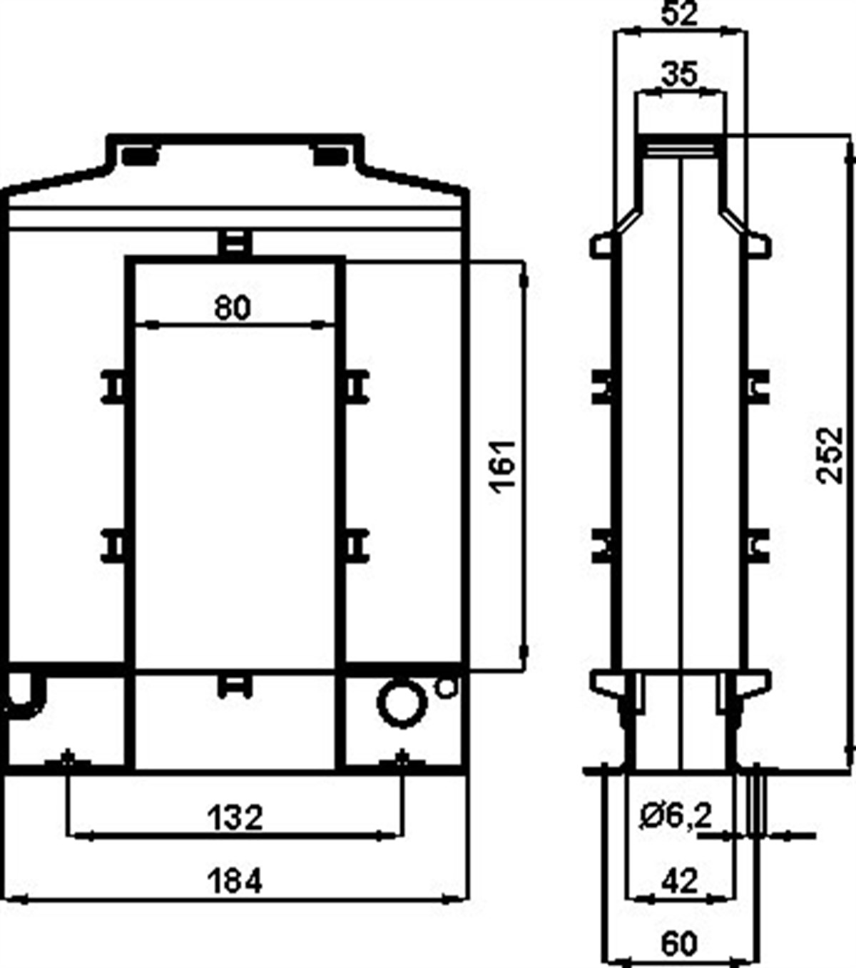 TAA162 Serisi (80,5x161)Frer TAA162 Serisi 4000/5A Ayr. Akım Tr. İç Ölçü : 80,5x161mm.
