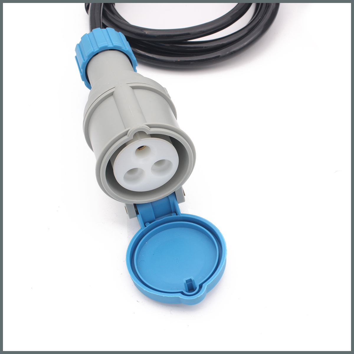Tekne ve Karavan Besleme öncesi Ara Priz 2'li IP66 1m. PUR Kablolu