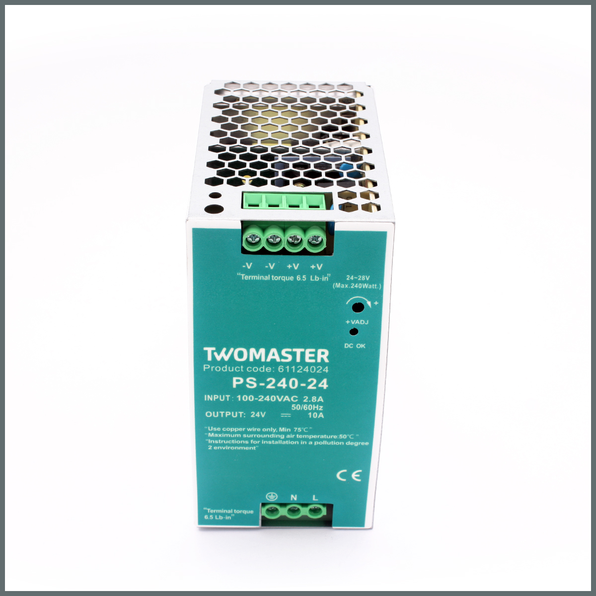 TWOMASTER-PS-240-24 Güç Kaynağı 24VDC 10A 