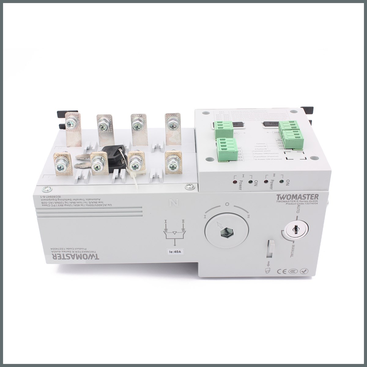 TWOMASTER-R 4x80A Motorlu Transfer Şalteri 