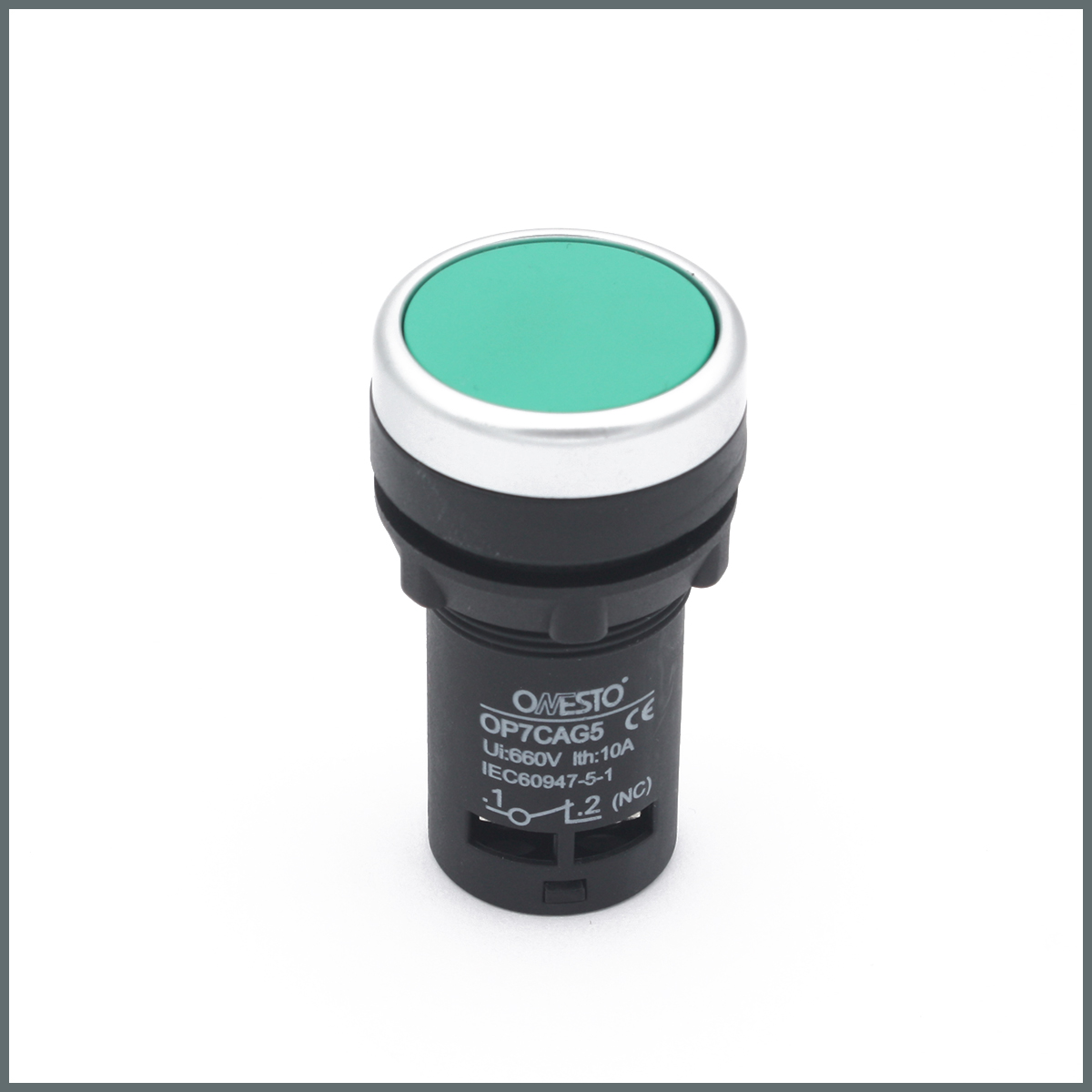 Yay Dönüşlü Pushbuton (Yeşil) NA+NK