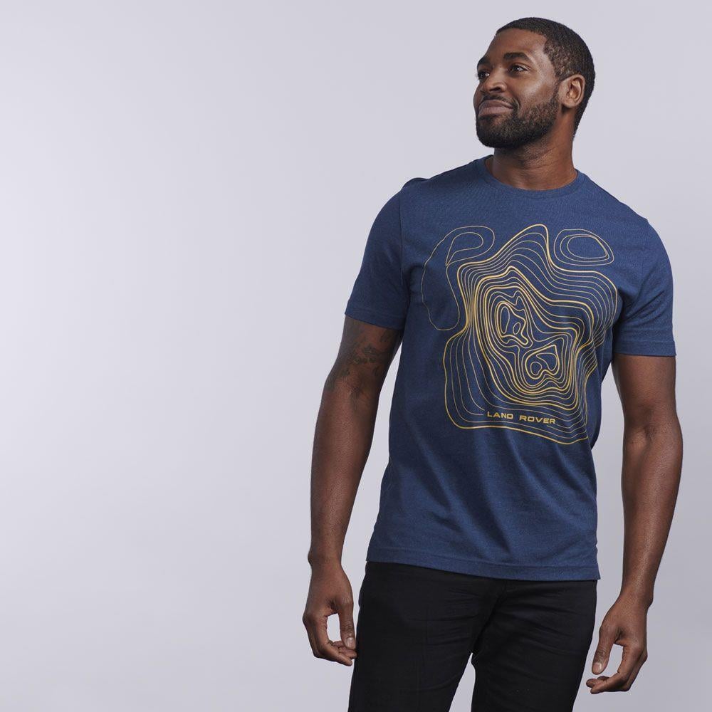 MEN'S RELIEF MAP T-SHIRT - NAV