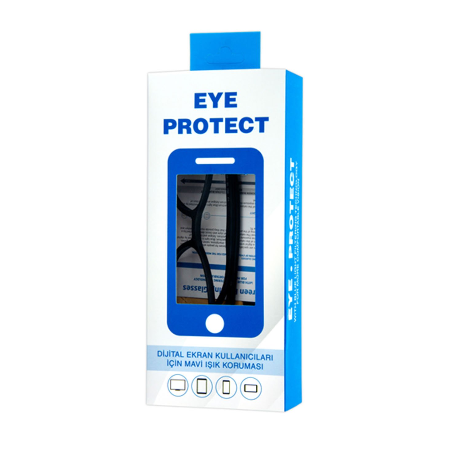 Eye Protect - Ekran Koruyucu Gözlük Siyah Çerçeveli EP7025