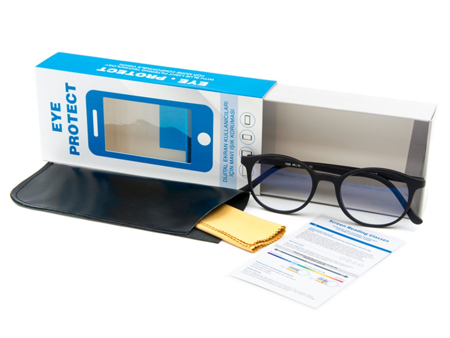 Eye Protect - Ekran Koruyucu Gözlük Siyah Çerçeveli EP7025