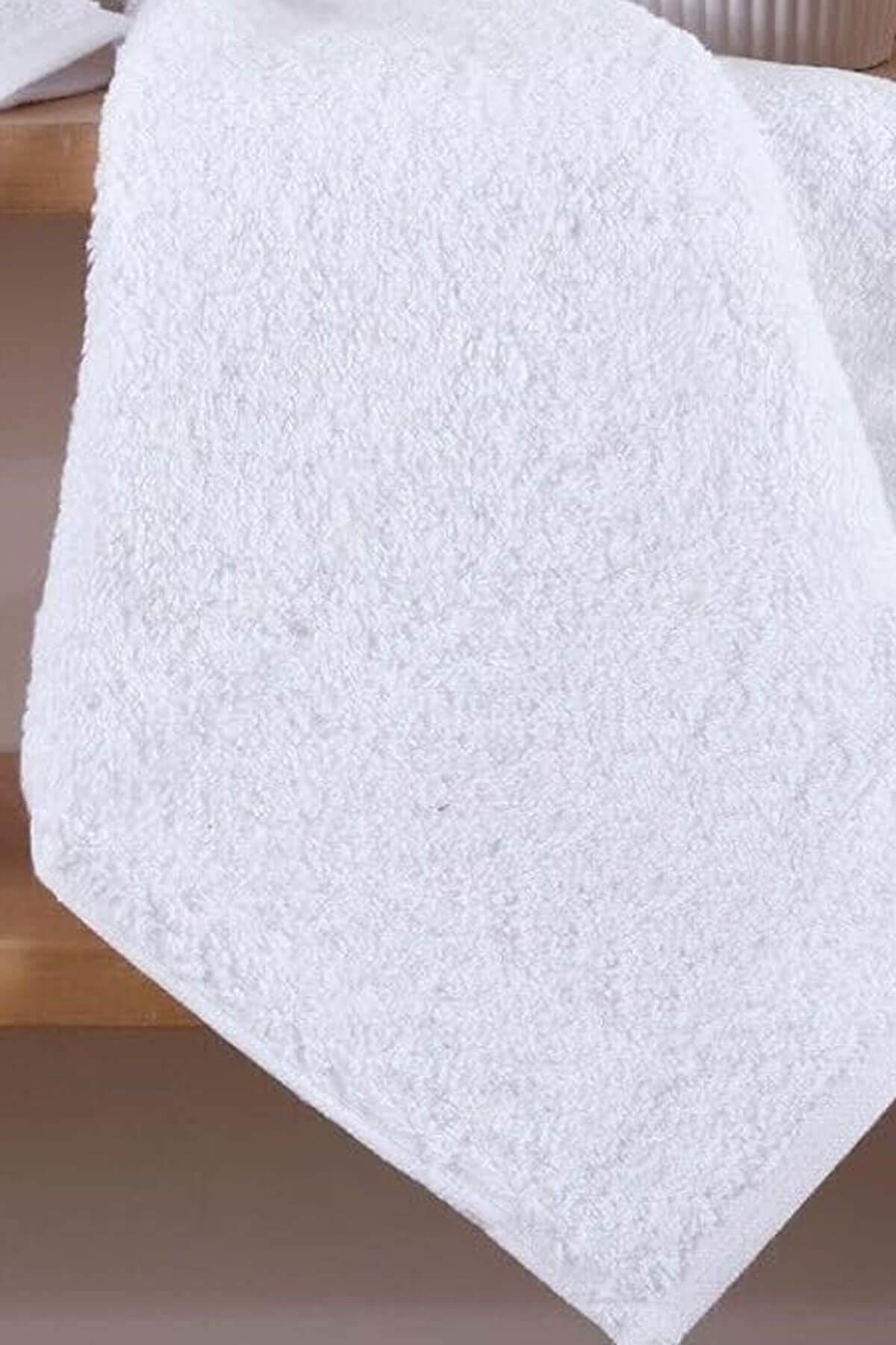 10 lu El Yüz Otel Havlusu 50x85 Cm Beyaz 16/1 Avs 200 Gr