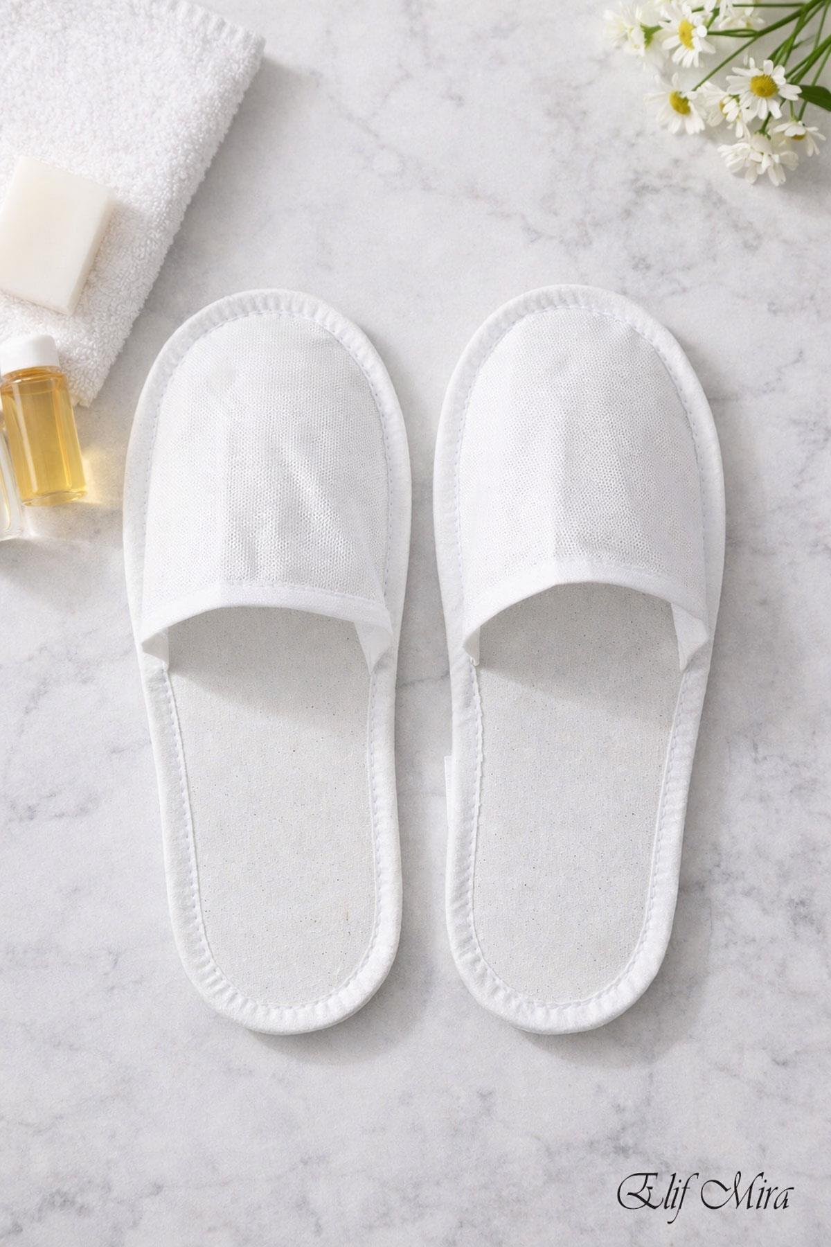 100 Çift Kaydırmaz Tabanlı Tek Kullanımlık Otel Spa Terlik Seti