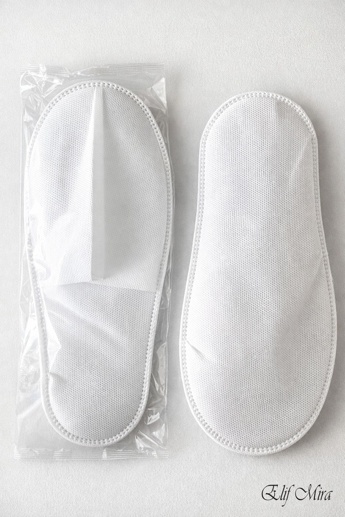 100 Çift Tek Kullanımlık Ekonomik Otel Spa Tabansız Tela Terlik Seti