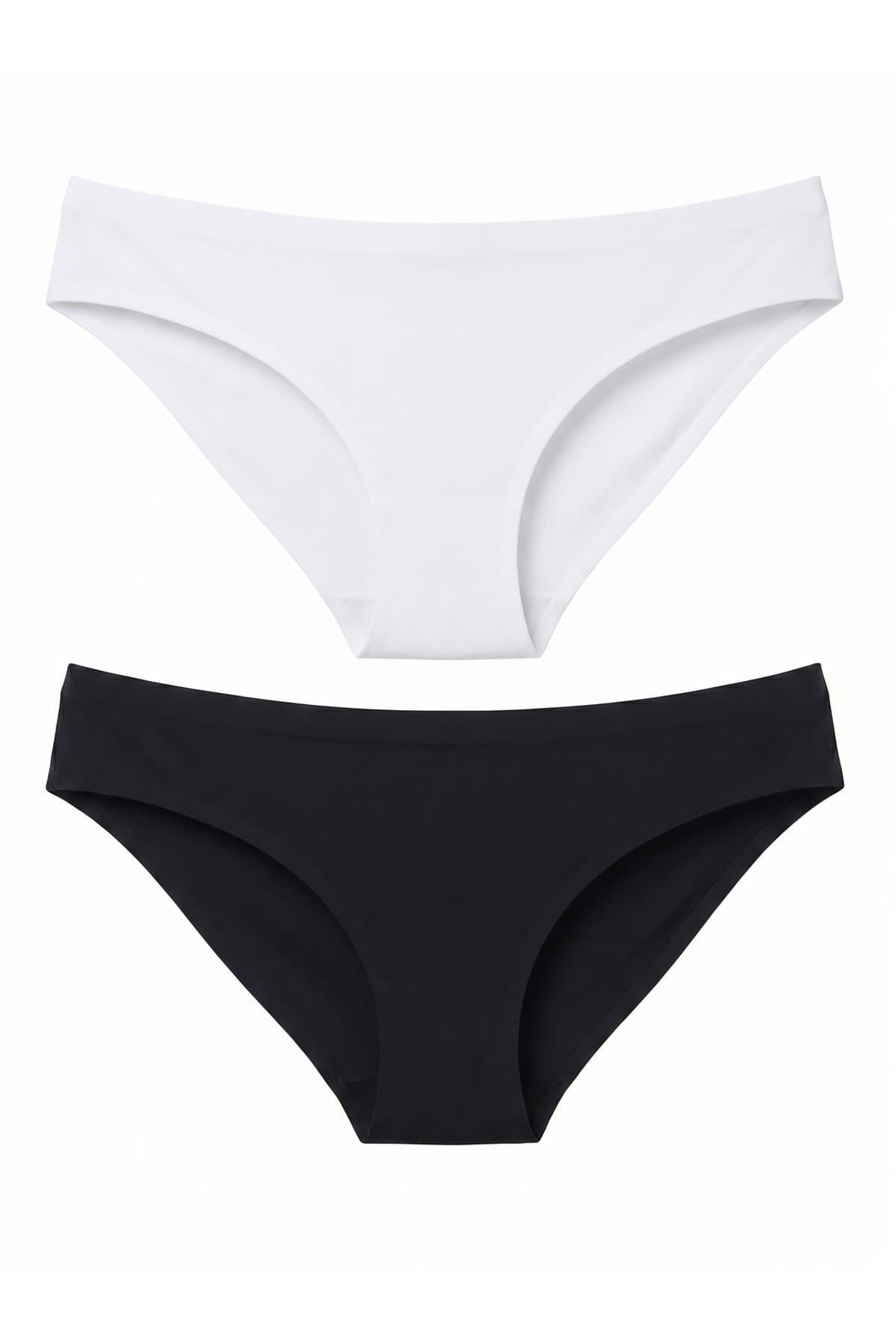 2li Kadın İz Yapmaz Bikini Dikişsiz Külot Esnek Rahat Ekonomik