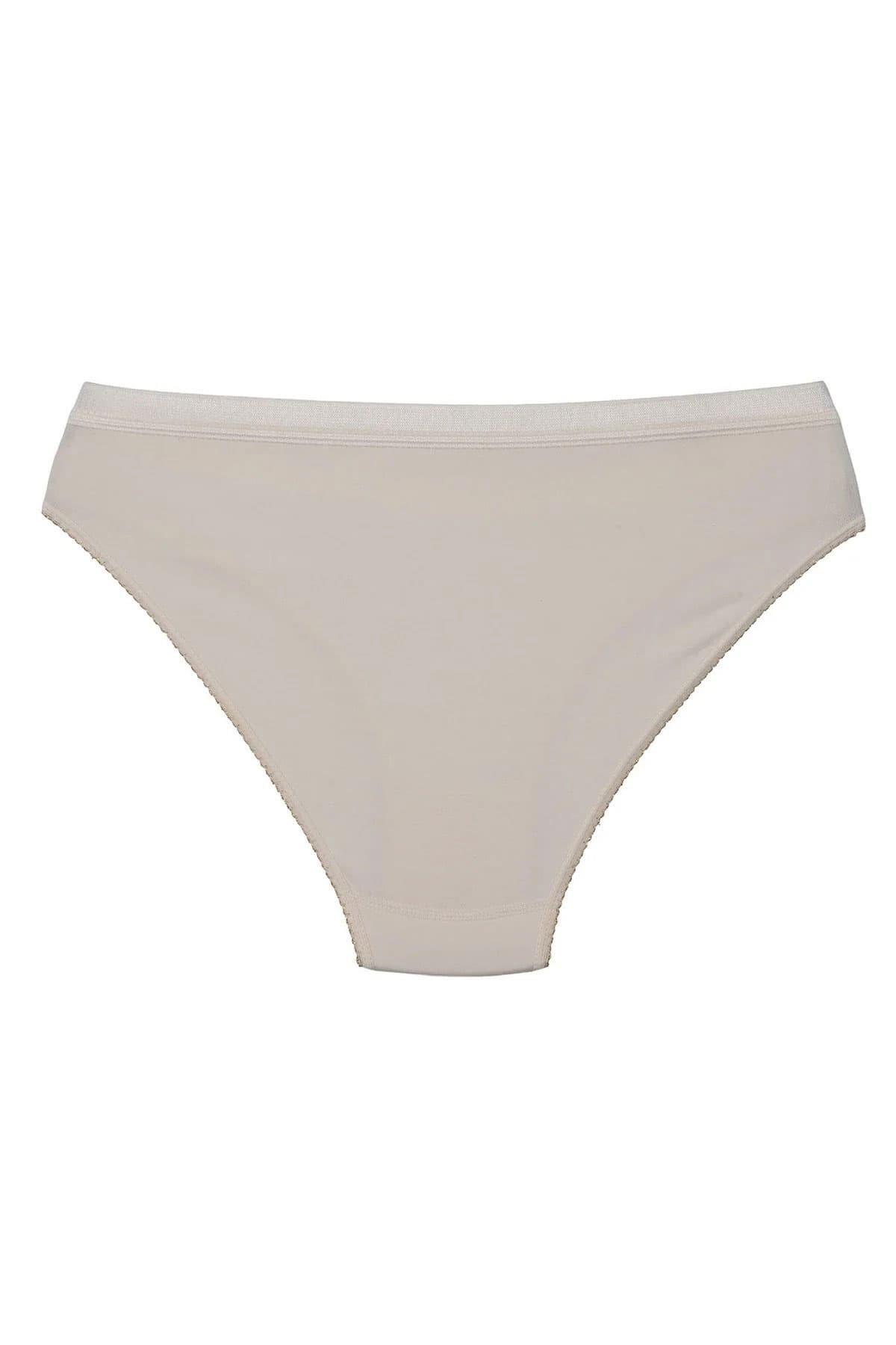 2'li Kadın Önü Dantelli Pamuklu Bikini Külot