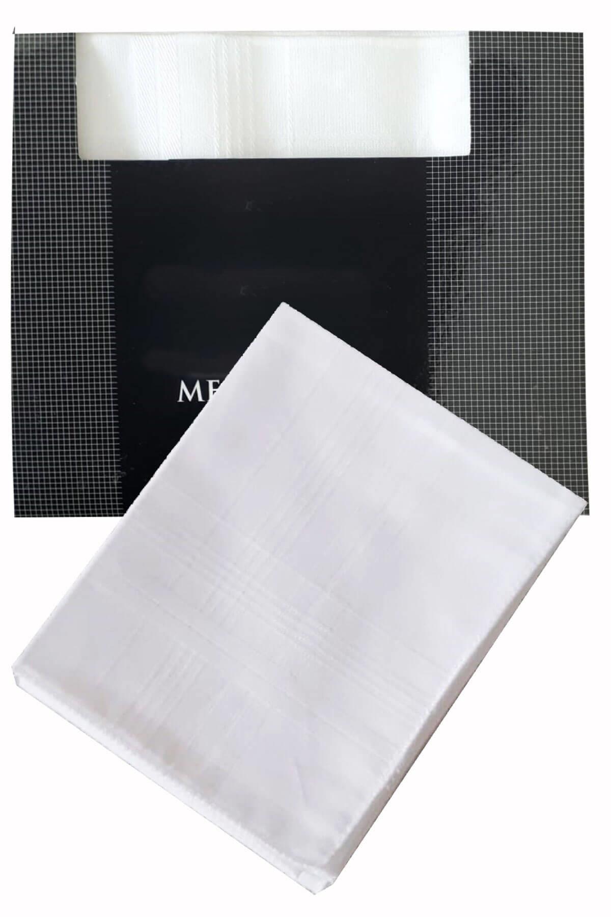 3’lü Özel Paket Premium Erkek Mendil Seti  %100 Pamuk 42x42 cm