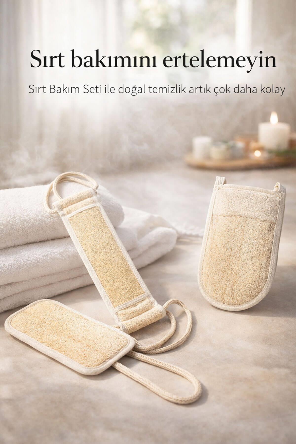 3'lü Sırt Bakım Seti Batık & Akne Karşıtı Arındırıcı Kese Paketİ