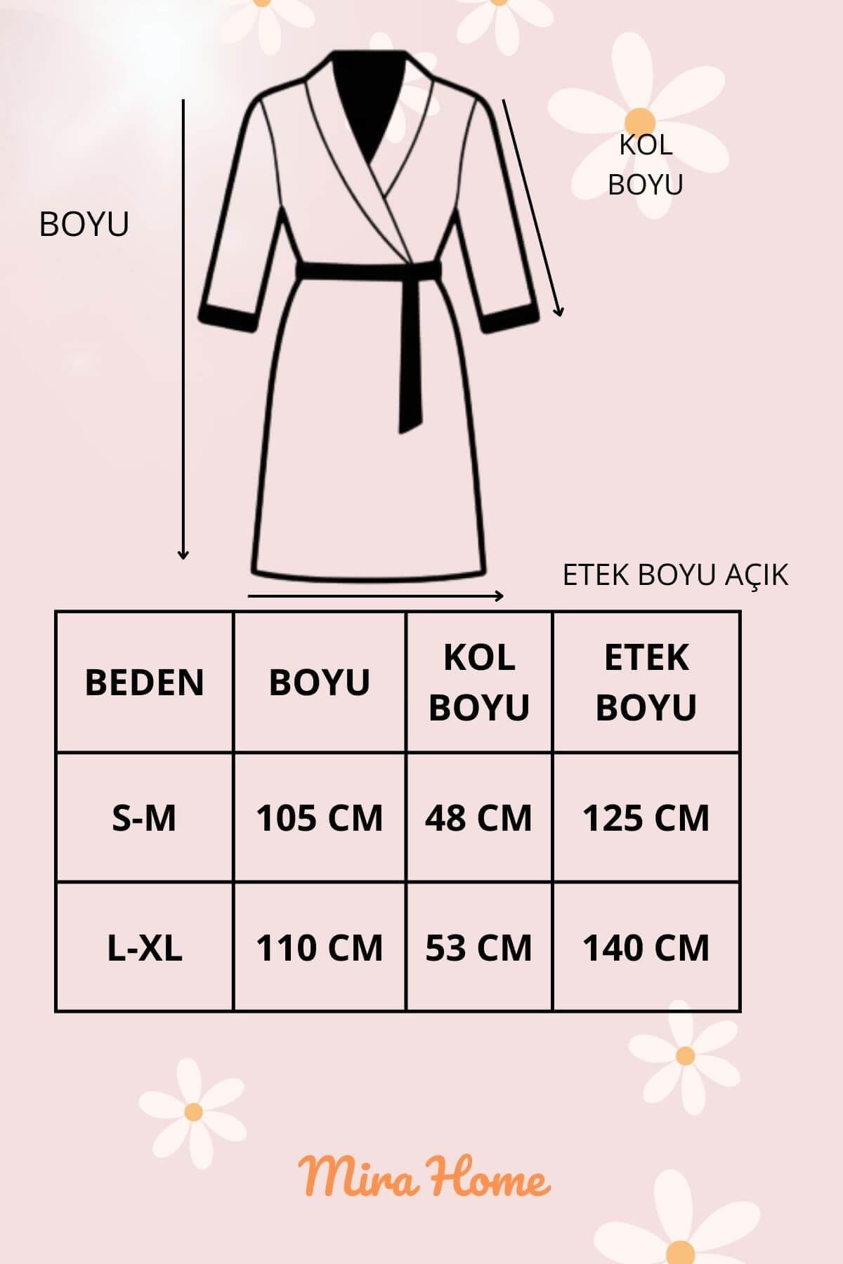 4 Parça Aile Bornoz Seti Kadın Erkek Havlulu Bornoz Takımı