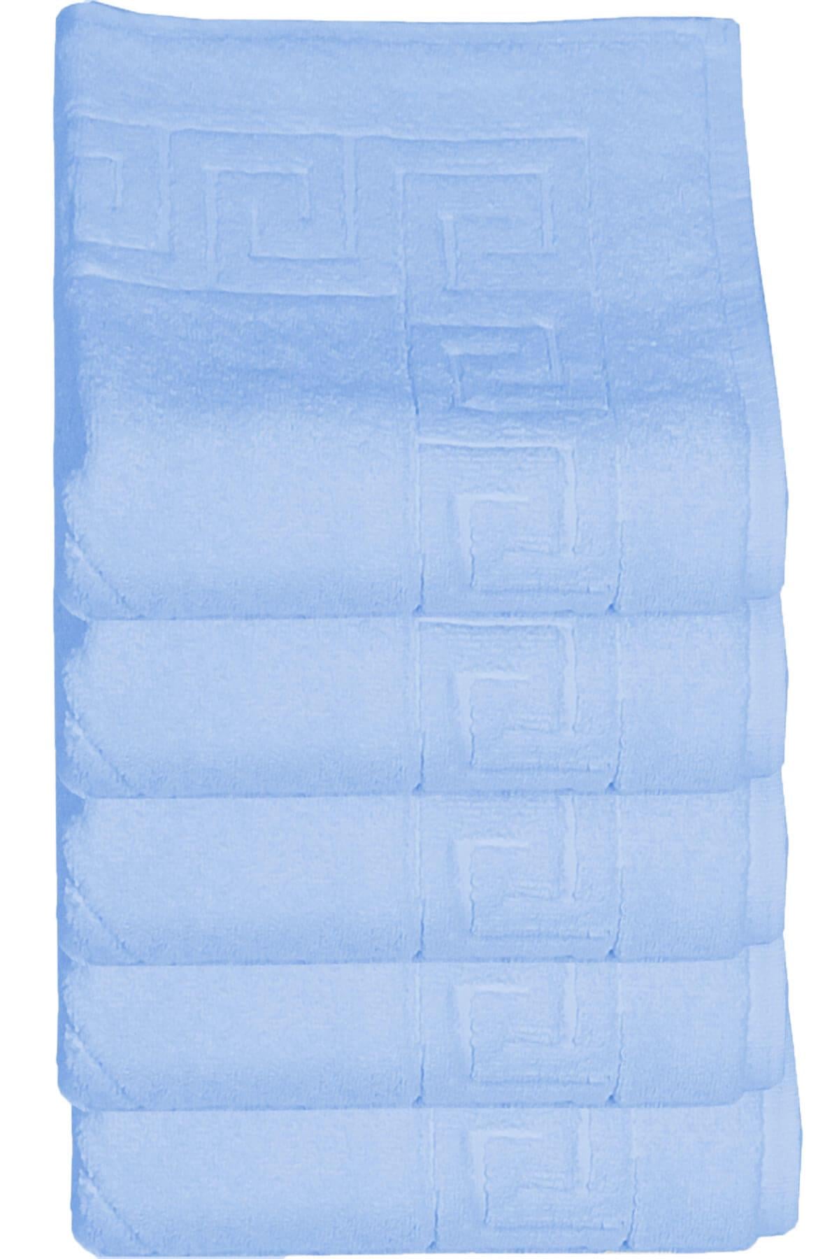 5 li Otel Ayak Havlusu Bukle Ayak İzli 50x70 Cm Renkli 16/2 Avs 250 Gr