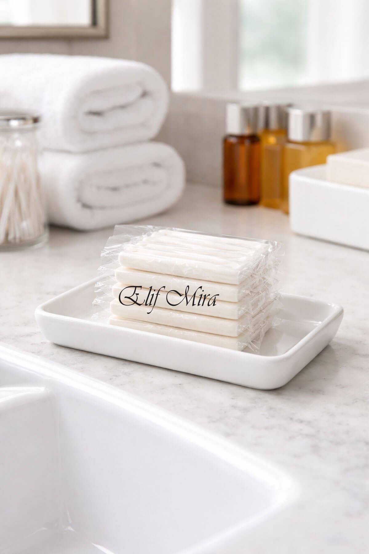 600 Adet 12 gr Mini Otel Sabunu – Şeffaf Jelatin Sargılı Buklet Misafir Sabunu