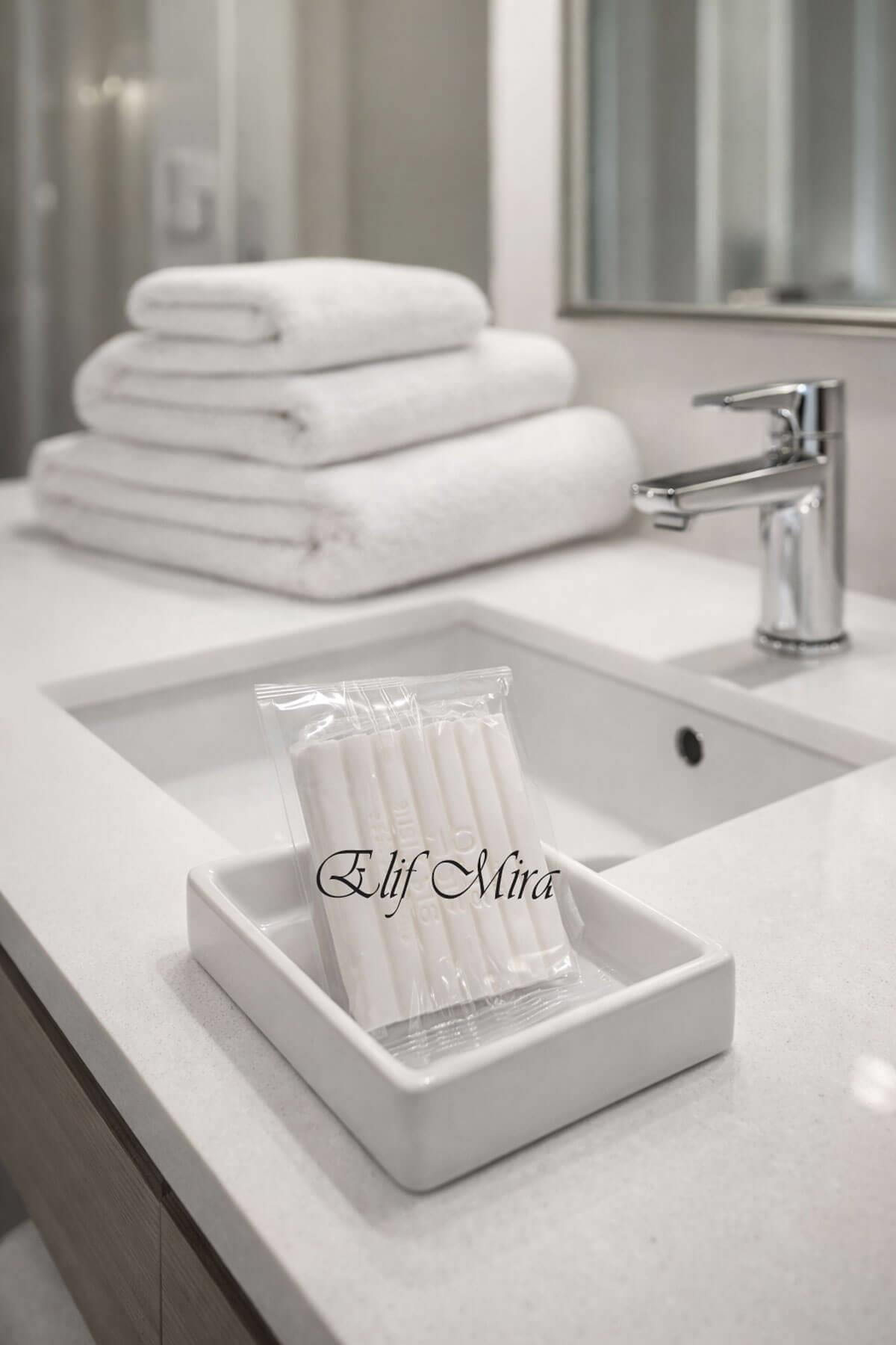 600 Adet 12 gr Mini Otel Sabunu – Şeffaf Jelatin Sargılı Buklet Misafir Sabunu