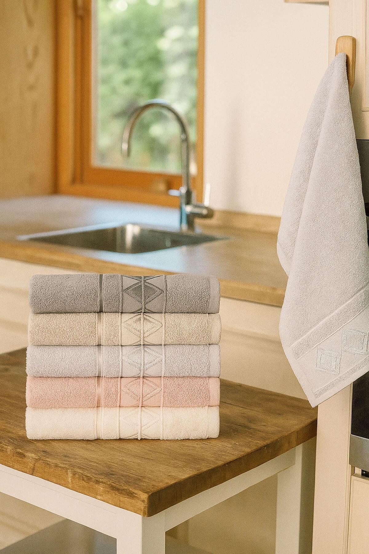 6'lı Mutfak Havlusu Seti 30x50 cm %100 Pamuklu Kilim