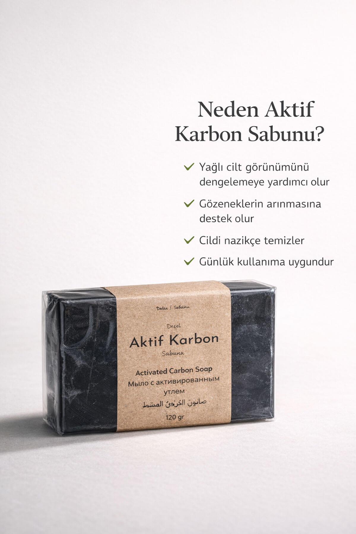 Aktif Karbon Özlü Cilt Bakım Sabunu - 120 gr